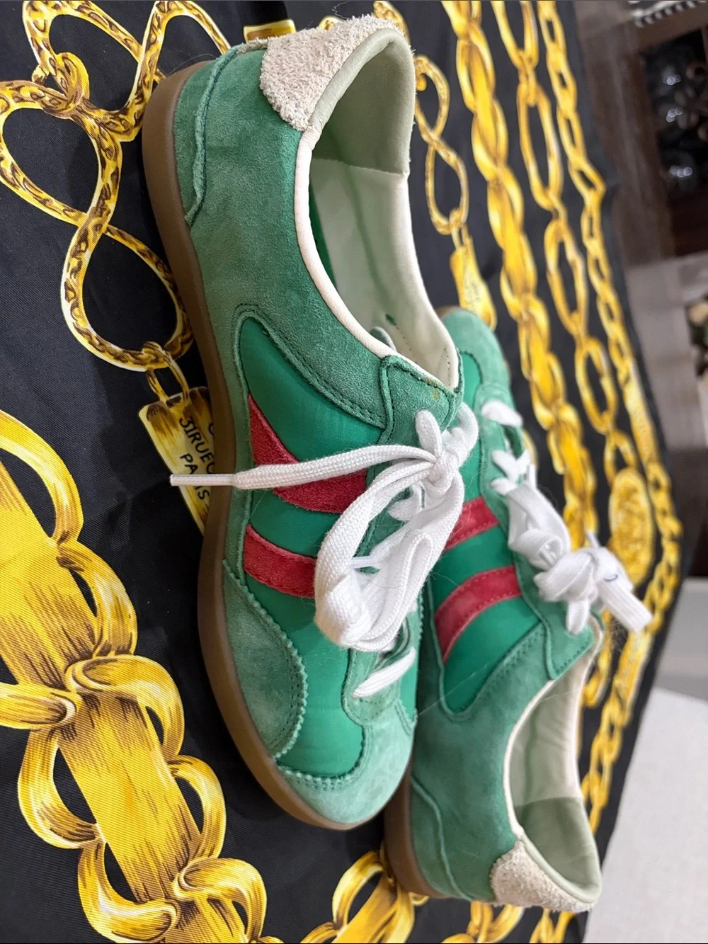 Coolway Green and Red Kids Sneakers